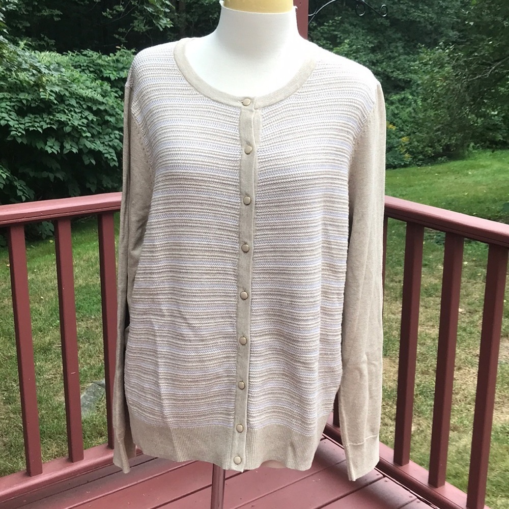 NWT! CHARTER CLUB Size XXL desert heather cardigan